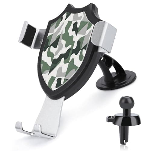 YUXBVKRS Phone Holders for Your Car Stable Grip, Universal Geometric Camo Printed Phone Stand Adjustable Car Phone Mount for Dashboard & Windscreen & Air Vent with Strong Suction Cup