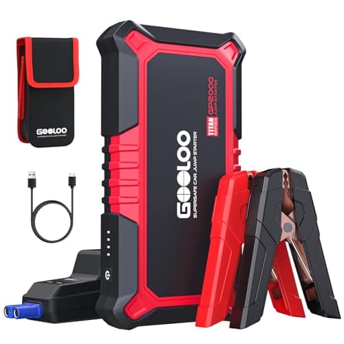GOOLOO GP2000 2000A Jump Starter – Safely Start 8.0L Gas/6.0L Diesel