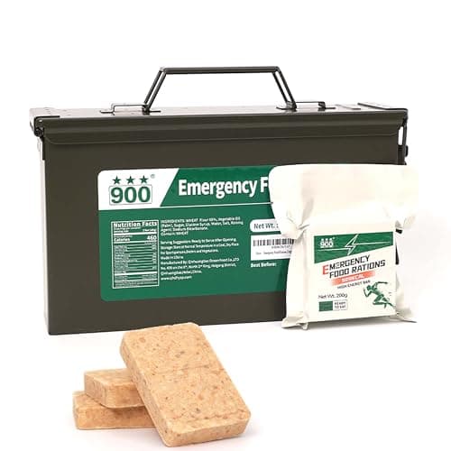 Emergency Food Rations, 20 Year Shelf Life High Energy Biscuits, 12 Packs