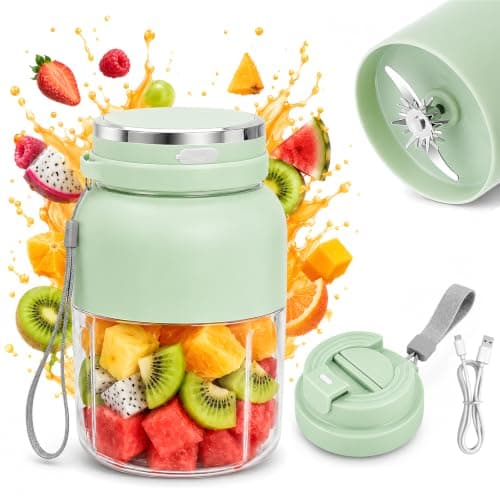 Portable Wireless Juicer Cup, 38 Blades Large Capacity Portable Blender, Food-Safe Material, Freshly Juiced in 40s, Multifunctional Blender Bottle for Juices,Milkshake,Smoothie