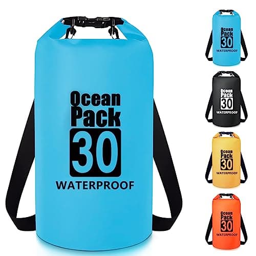 Invool Dry Bag, 5L/10L/20L/30L Waterproof Dry Bag, Dry Sack with Adjustable Shoulder Strap for Hiking, Swimming, Rafting, Surfing, Cycling, Camping, Fishing