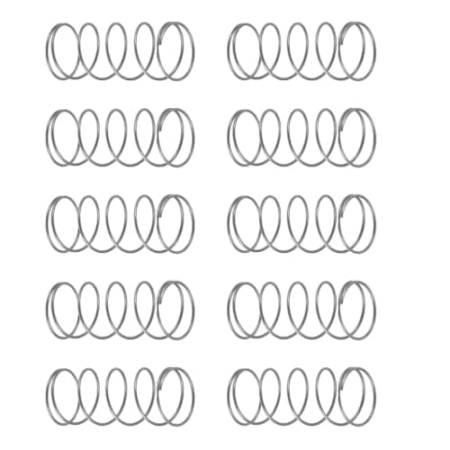 SUPVOX 10pcs Water Bowl Compression Spring Stainless Steel Waterer Spring for Poultry Livestock Farm Silver 0.5mm Wire Diameter 9.5mm Od