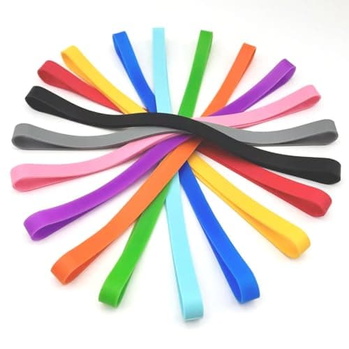 SYEYCW 20 Pcs Large Silicone Elastic Bands, Thick Elastic Bands, Colorful Rubber Bands, Elastic Rubber Wrapping Bands, for Office Supply, File Folders, Books, Art, School, Home, Cooking, Wrapping