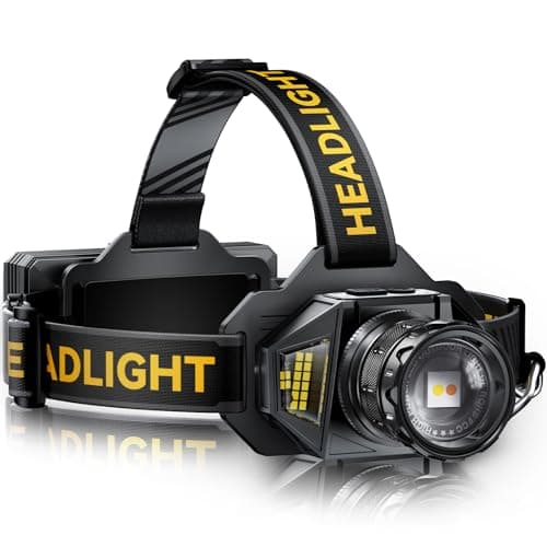 AKNEAR Rechargeable LED Head Torch with Red Light, High Lumens Super Bright
