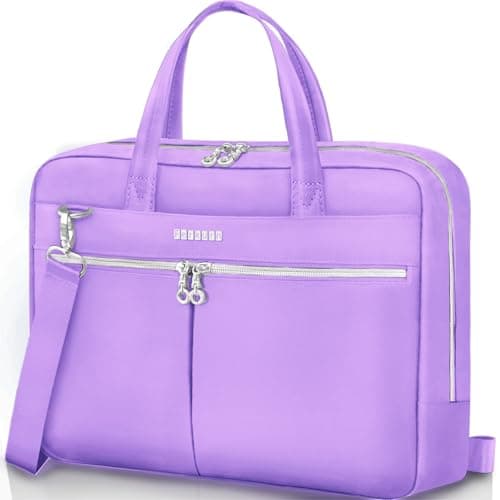 Ferkurn Laptop Bag Case for Women Men Briefcase Messenger Computer Bag with Shoulder Compatible with Macbook Pro/Air, HP Pavilion, XPS, Ideapad, ASUS, Acer, Samsung, Purple, 15 15.6 16 Inch