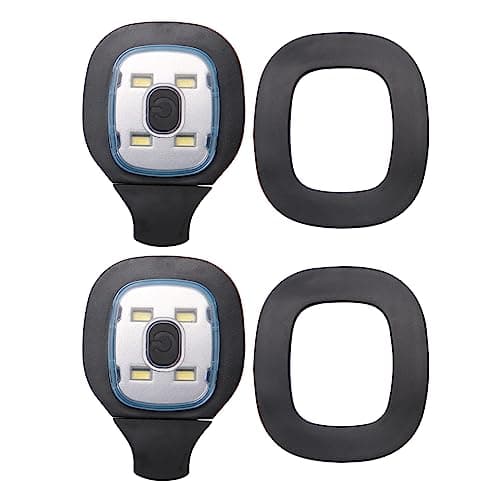 Juwacoo 2 Pcs USB Rechargeable Light for LED Beanie Hat, Replaceable Headlamp Cap DIY Hat Light, Upgraded LED Beanie Hat USB Rechargeable Light for All Types of Hats, Ideal for Work, Outdoor Activitie
