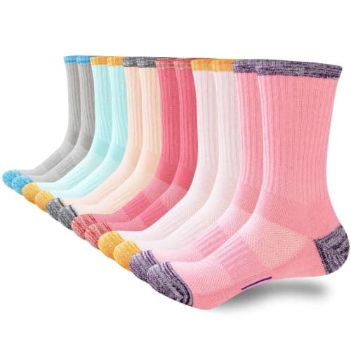inaWarm Women's Cotton Walking Socks, 6 Pairs, Cushioned and Thermal