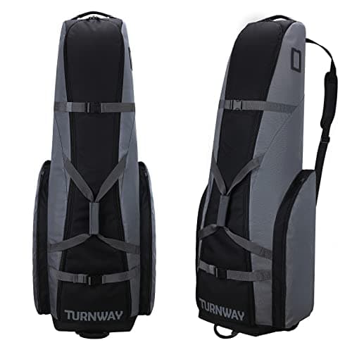 TurnWay Golf Travel Bag with Wheels, Waterproof Heavy Duty 1800D Polyester