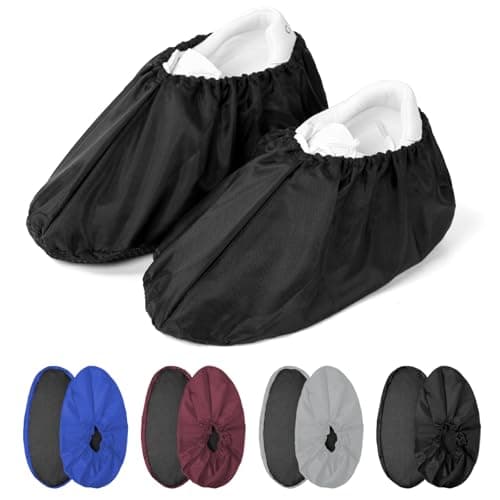 flintronic 4 Pairs Reusable Overshoes, Waterproof Non-Slip ShoeCovers, Shoe Covers Suitable for Keeping Floor/Carpet Clean and Tidy, Thickened Dustproof Overshoes