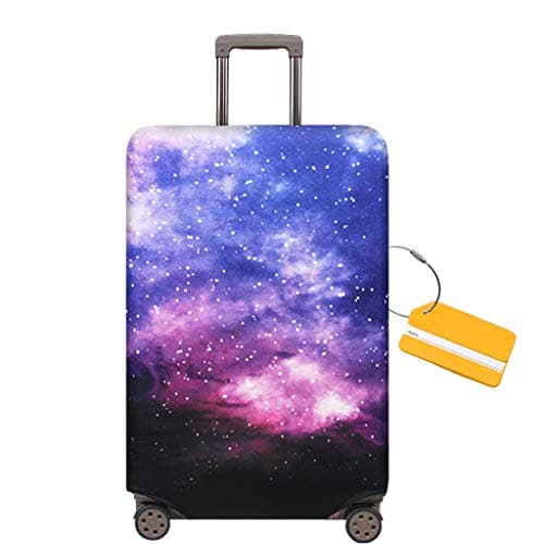 OrgaWise Travel Luggage Cover Elastic Suitcase Trolley Protector Cover for 22-32 Inch Luggage (Send one Luggage tag Free), L(26-28 Inch)