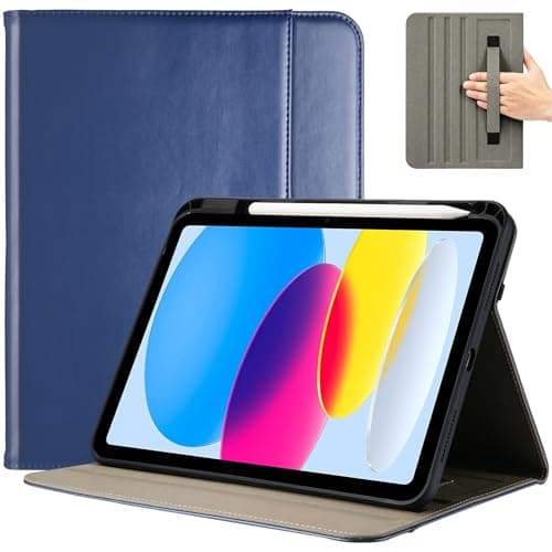 ProCase Leather Case for iPad A16 11th Gen 2025/10th Gen 2022 -Navy