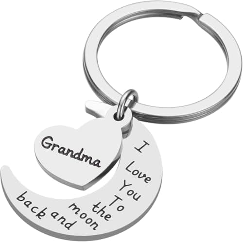 Xyvvol Grandma Birthday Gifts,''I Love You to The Moon and Back ''Stainless Steel Kering,Grandma Gifts for Birthday Chirstmas Mothers Day,Nanny Nana Nan Granny Nanna Gift