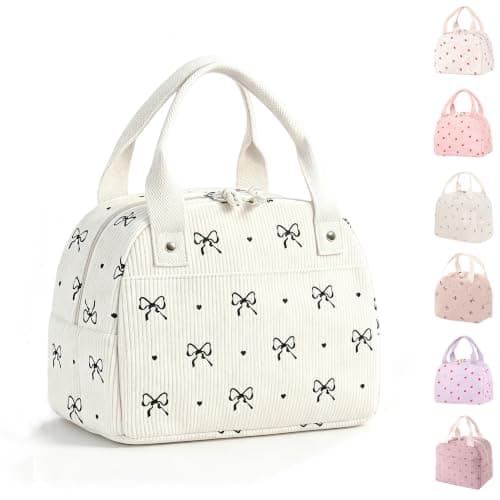 Binoster Lunch Bags for Women Insulated Cooler Lunch Bag Adults Kids Packed Lunch Box Tote Bag Cute Girls Ladies Lunch Bags for Work School Picnic Travel Beach Gifts for Women Her Wife Preppy Stuff