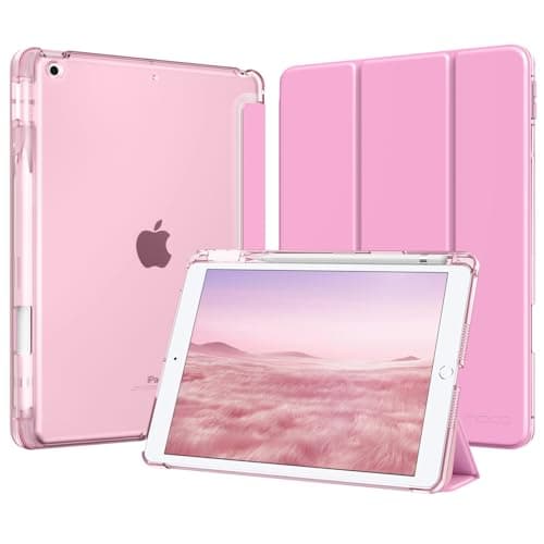 MoKo for iPad 9th/8th/7th Generation Case 10.2-Inch with Pencil Holder,Pink