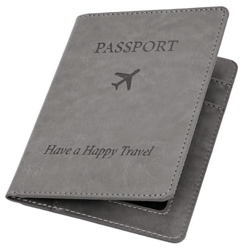 OFFCUP Passport Holder Cover, PU Leather RFID Blocking Passport Cover