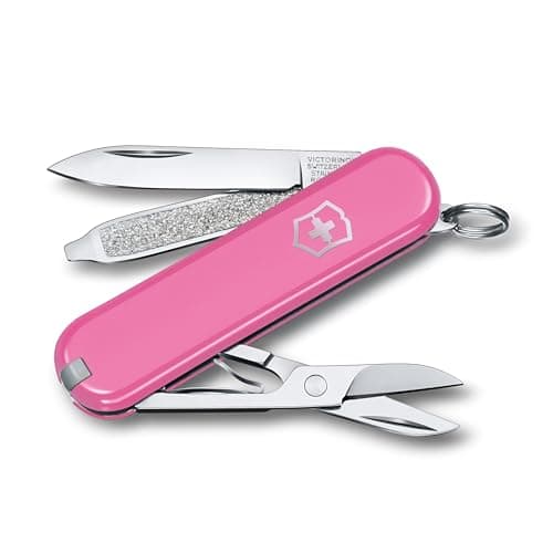 Victorinox Swiss Army Knife Classic SD Mini Pocket Knife, 7 Functions, Pink