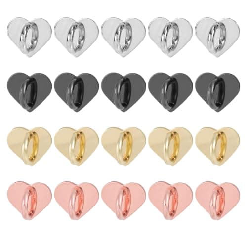 20 Pack Phone Case Charm Hook, Sturdy Adhesive Heart Loop Stand, Beautiful E-Reader Aesthetic Accessories & Tablet Decorations
