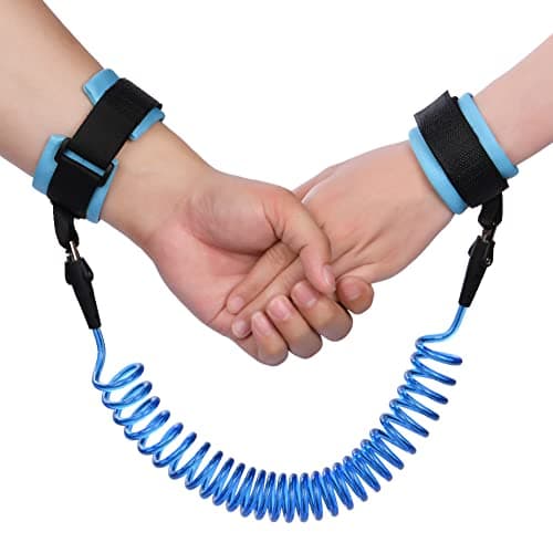 AOMIG Anti Lost Safety Wrist Link Belt, 2.5M Wrist Reins for Toddlers, Baby Reins Toddler Reins for Walking & Travel, Toddler Wrist Strap for Walking (Blue)