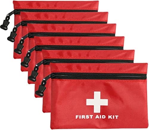 AOUTACC 6 Pack Mini First Aid Kit Empty Pouch, Travel Empty First Aid Kit Pouch Bag for Emergency at Home, Office, Car, Outdoors, Boat, Camping, Hiking(Bag Only)