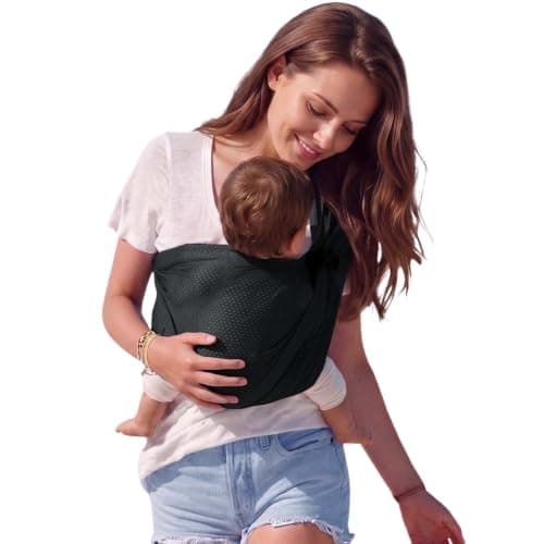 Baby Carrier Sling Newborn to Toddler Carrier - Ergonomic Hip Carrier & Baby Carrier in Premium Breathable Mesh, Summer Baby Carrier with Hip Seat, Cooling & Non-Slip, 0-36 Months