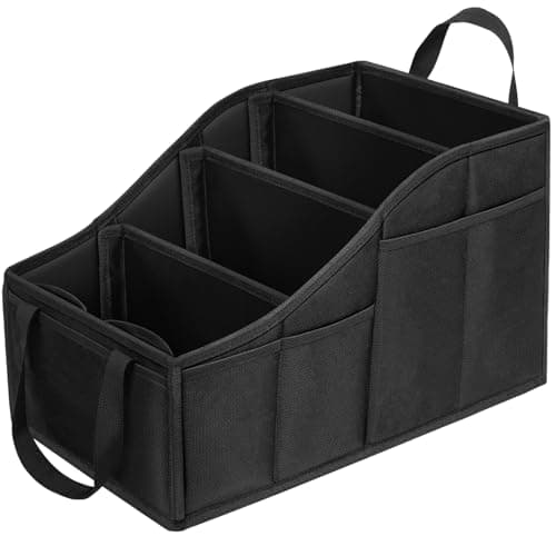 YOHOOLYO Car Seat Organiser with 4 Compartments, 4 Cup Holders