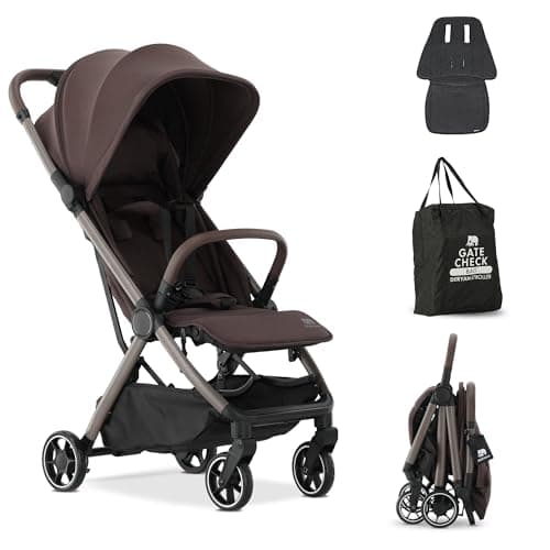 Deryan Air Travel Buggy - Cabin Approved - Compact Stroller & Travel Bag 8 kg - Travel Stroller for Life On The Go - Foldable & Lightweight - Suitable from Birth to 4 Years (0-4 Years) - Chocolate