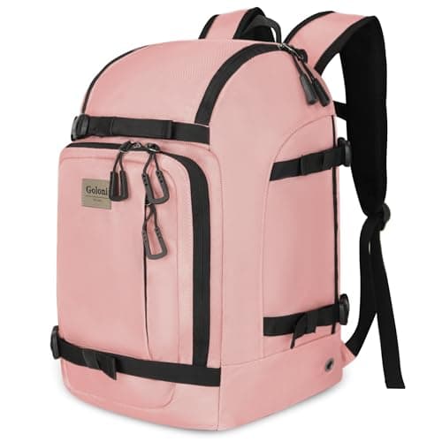 50L Ski Backpack - Water-resistant Ski Boot Bag for Men & Women, Ski Bag with Helmet Holder, Separate Compartments for Goggles, Gloves, Snowboard & Accessories, Durable Ski Carry On Backpack