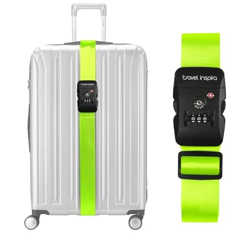 travel inspira TSA Approved Luggage Straps, Suitcases Identifier (Green)