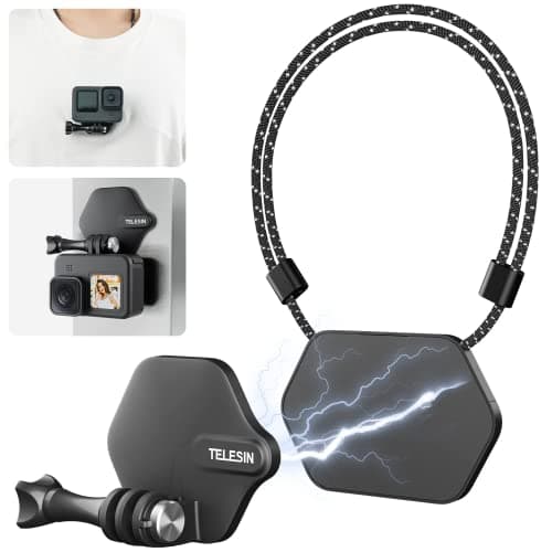 TELESIN Magnetic Neck mount for Action Camera, Snap on-off