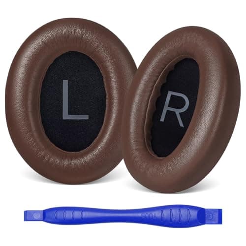 Replacement Ear Pads for Bose NC700 / 700 Noise Cancelling Headphones, Aurivor Lambskin Leather Earpad Covers/Cushion Kit with Plush Memory Foam, Thickened Comfort, Tear-Resistant Seams (Brown)