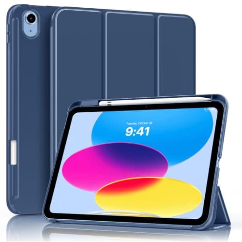 MoKo Slim Case for iPad A16 11 Inch, iPad 11th/10th Gen, Navy Blue