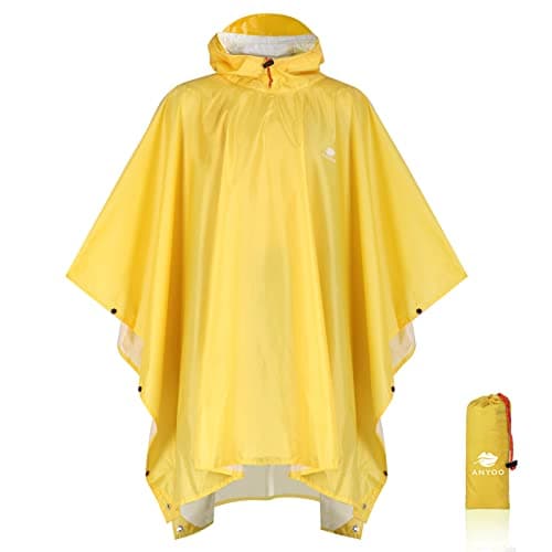 ANYOO Waterproof Rain Poncho Lightweight Reusable Adult Unisex Multi-use