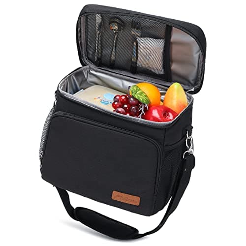 Cooler Bag - Insulated Soft Cooler 24-Can Portable Cooler Beach Bag for Lunch, Grocery, Shopping, Camping & Road Trip, Leakproof Lightweight Soft Side Car Cooler with Adjustable Shoulder Strap,Black