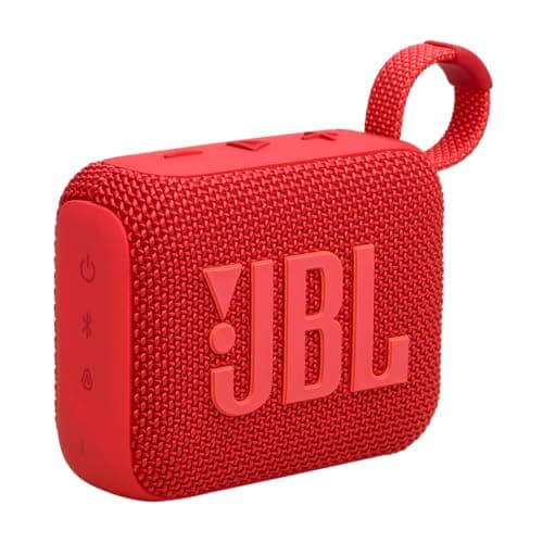 JBL GO 4 Ultra-Portable Bluetooth Speaker with Big JBL Pro Sound and Punchy Bass, PlaytimeBoost, Waterproof Design and 7-Hour Playtime, Red