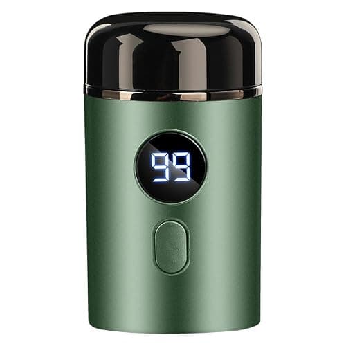 Wet Dry Use Mini Shaver for Men, USB Wireless Shaving Beard Trimmer, Washable Electric Shaver, Rechargeable Portable Razor (Green)