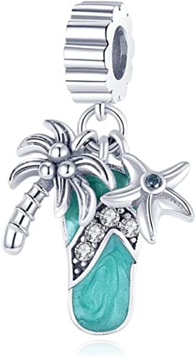 Genie Saturn Orb Family Tree Bike Holiday Wedding Charm Bead Pendant 925 Sterling Silver Compatible With Pandora Charm Moments Bracelet (Sandal Flip Flop Holiday Travel Palm Tree)