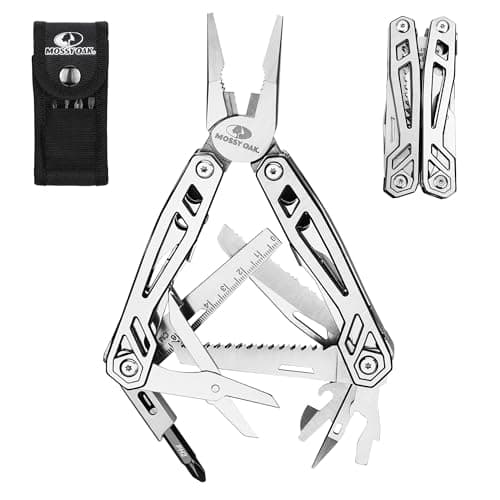 Mossy Oak 22-in-1 Pocket Multi Tool Pliers, Metallic
