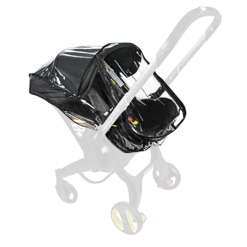 Aolso Baby Stroller Raincover Compatible with Doona Stroller, Baby Stroller Transparent PVC Rain Cover, Stroller Carrier Travel Raincover Accessory for Pushchair Pram, Windproof & Waterproof