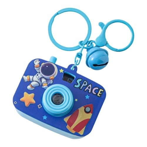 Projection Camera Keychain Space Astronaut LED Projector Backpack Decor