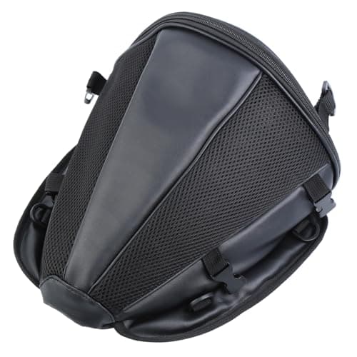 H-YEEU Motorcycle Rear Seat Bag Waterproof Pannier Rack Bag Tank Bag PU Leather Motorcycle Luggage Tail