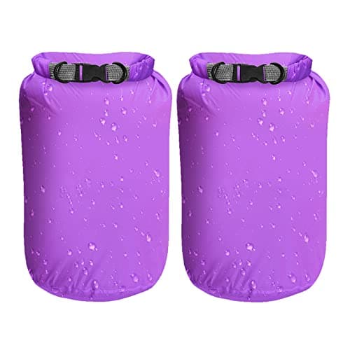 Desoto 2 Pcs Dry Bags Waterproof Dry Sack Boat Dry Bag Set (20L Purple)