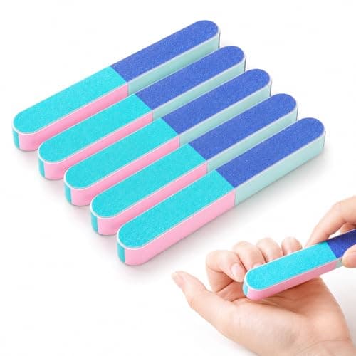 Livawnd 6 Pack 7-Way Nail File and Buffer Blocks, Multi-Grit Manicure Tools for Nail Shaping, Smoothing & Polishing, Portable Home & Travel Nail Care Set