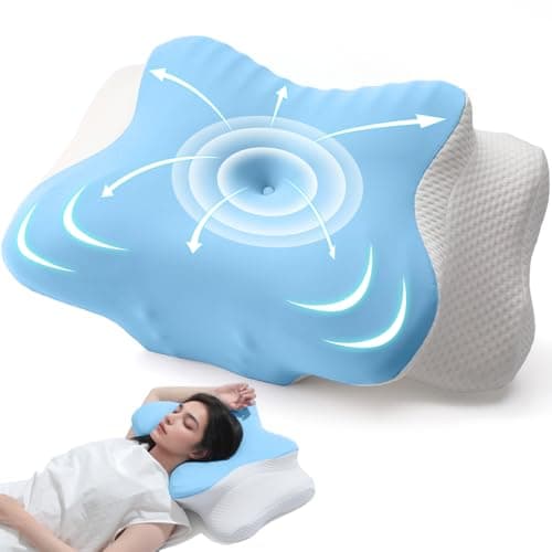 AmzHandler Neck Pillow, Memory Foam Pillow for Neck Support and Pain Relief