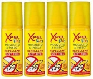 Xpel Mosquito & Insect Repellent Pump Spray KIDS 70ml (4 PACK)