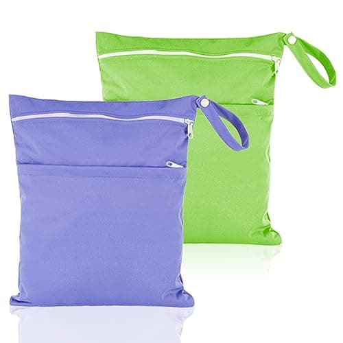Heyu-Lotus 2 Packs Wet Bag for Swimming,Waterproof Wet Dry Bags Diaper Bags