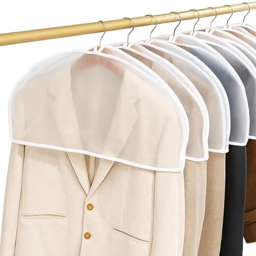 8 Pcs Clothes Covers, Suit Covers For Hanging Clothes, Suit Cover for Hanging Clothes, Suitable for Suits, Dresses,Jackets,Dress Closet Storage