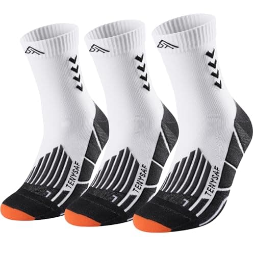 Lounwee Crew Compression Running Socks: 15-20 mmhg Arch Support Compression