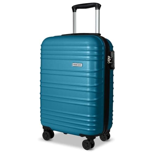 Luggage Depot 55x35x20cm Cabin Suitcase, TSA Lock, Short Trips Ice Blue
