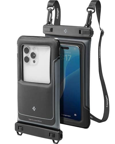 Spigen [2 PACK Floating 7" Waterproof Phone Case Pouch Bag Matte Black