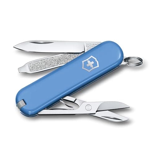 Victorinox Swiss Army Knife Classic SD Pocket Knife, 7 Functions, Blue